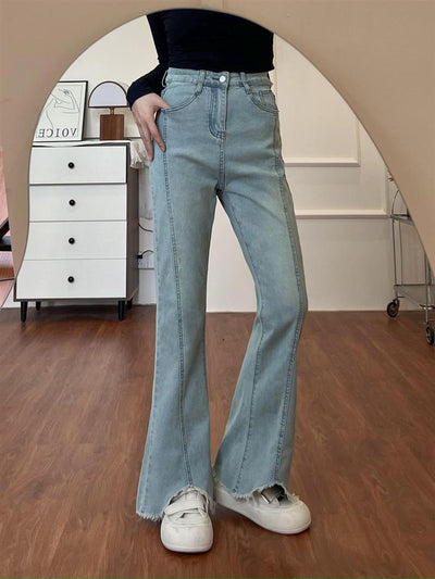 Jeans Plus Size para Mujer con Detalles de Corte y Borlas - Image 18