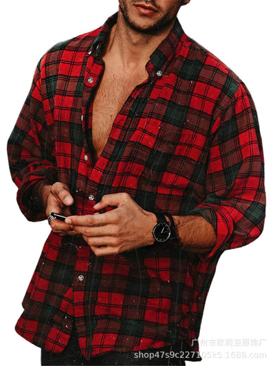 Camisa Casual de Manga Larga con Solapa - Image 8