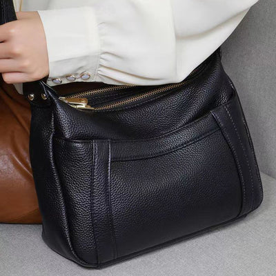 Bolso de Cuero Genuino de Gran Capacidad - Bolsa Madre Tipo Hombro - Image 7