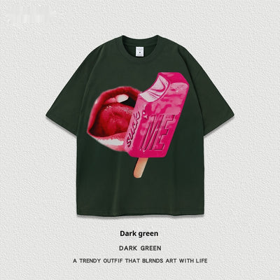 Camiseta Unisex de Manga Corta Estilo Street con Lavado Pesado - Image 11