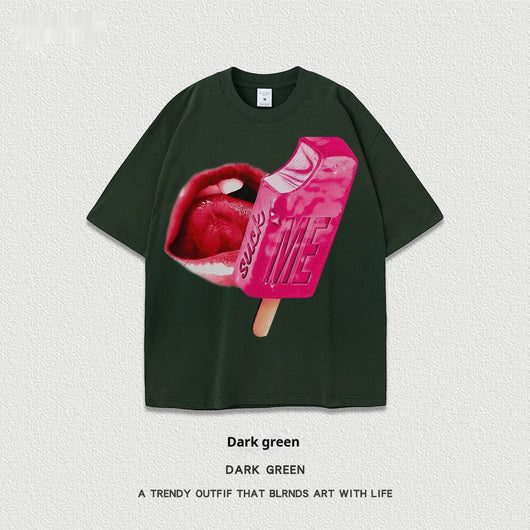 Camiseta Unisex de Manga Corta Estilo Street con Lavado Pesado - Image 11
