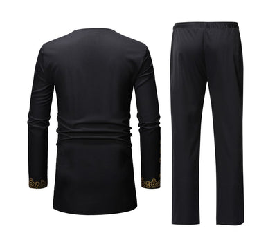Conjunto de Camisas Estampado Étnico Africano para Hombre - Image 8