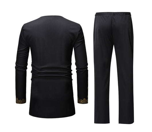 Conjunto de Camisas Estampado Étnico Africano para Hombre - Image 8