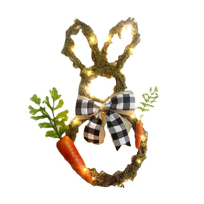 Corona de Conejo de Pascua en Ratán - Decoración Festiva - Image 24
