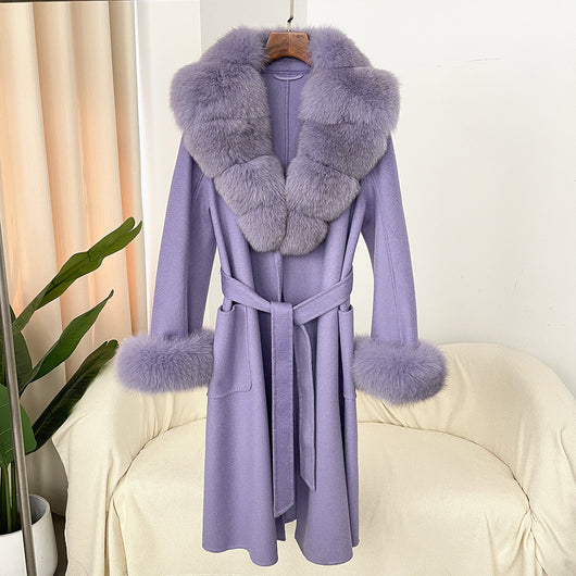 Abrigo de Lana Reversible con Efecto Agua para Mujer - Image 15