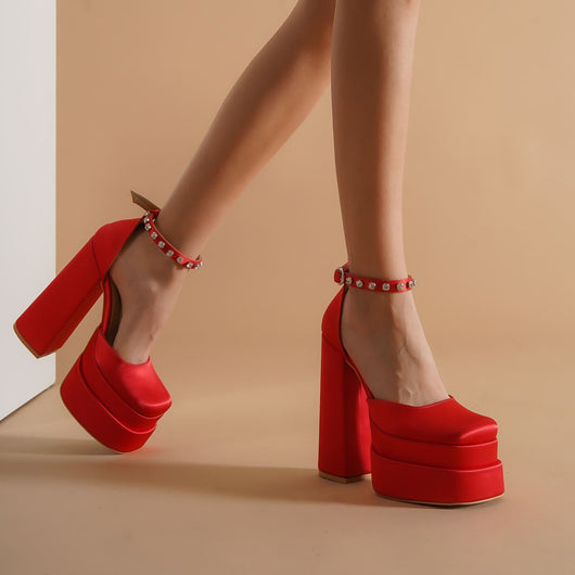 Tacones Plataforma 14cm con Brillantes Cristal - Image 44