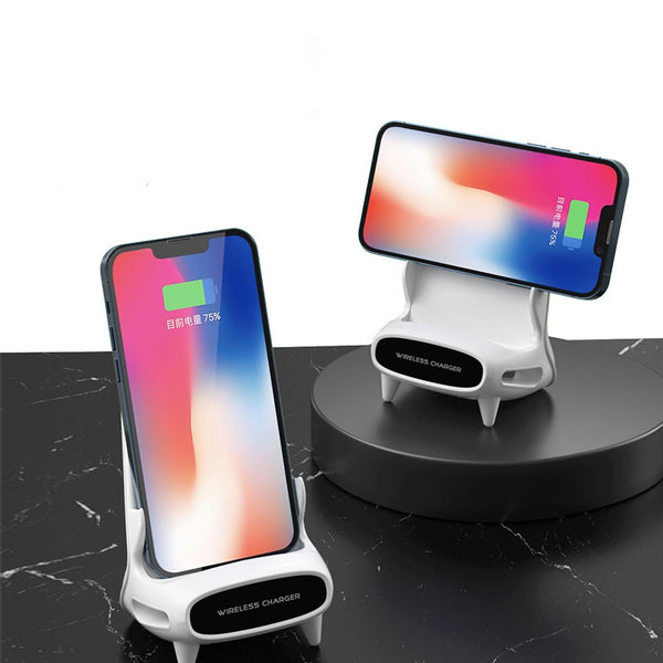 Cargador Inalámbrico Vertical 15W - Soporte Universal para Móviles y Tablets