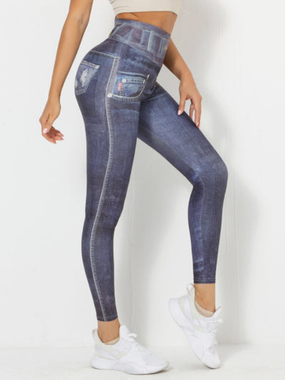 Pantalones de Yoga Denim Melocotón para Mujer - Image 19