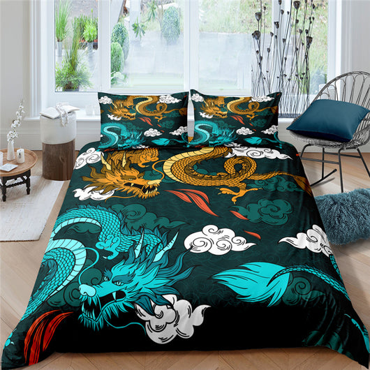 Juego de Cama 3D con Impresión Digital de Animales - Textil Hogar de 3 Piezas - Image 3