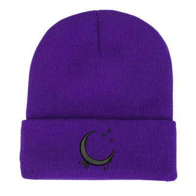 Gorro de Lana Tejido con Diseño de Luna y Estrellas para Otoño Invierno - Image 8