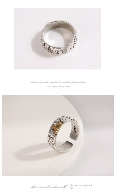 Anillo Vintage para Hombre con Textura de Piedra y Acabado Envejecido - Image 15