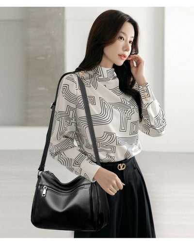 Bolso Bandolera de Cuero Genuino con Gran Capacidad para Mujer - Image 19