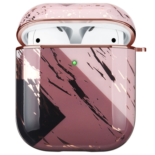 Funda Protectora para AirPods con Diseño Mármol Blanco y Acabado Dorado - Image 7