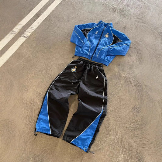 Pantalones Deportivos Casuales con Rayas y Bordado de Equipo - Image 2