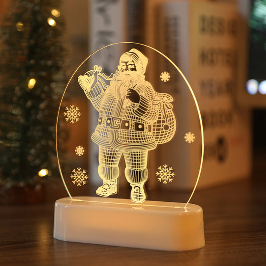 Lámpara Nocturna Decorativa Muñeco de Nieve en Acrílico - Image 9