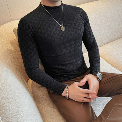 Camiseta Cuello Alzado Tendencia Moderna para Hombre - Image 25