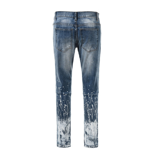 Jeans con Efecto Salpicado de Tinta - Estilo Europeo y Americano - Image 17