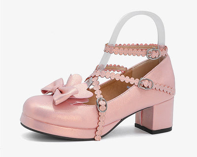 Zapatos Plataforma para Mujer con Moño y Tacón Grueso - Image 2
