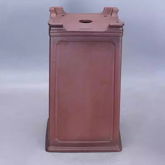 Tubo Decorativo Antigo Zisha Feito à Mão e Tigela de Argila Roxa
