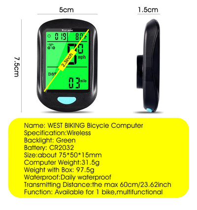 Ciclocomputadora Inalámbrica para Bicicleta - Velocímetro Digital - Image 6