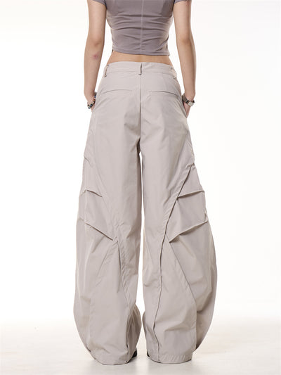 Pantalón Ancho Plisado Retro Funcional - Image 4