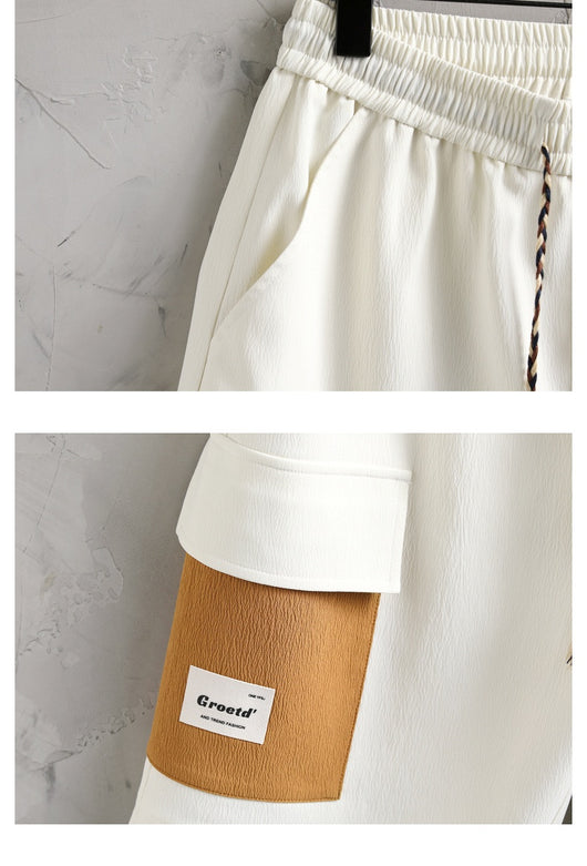 Conjunto de Traje Estilo Chino para Hombre - Camisa Manga Corta y Shorts Verano - Image 15