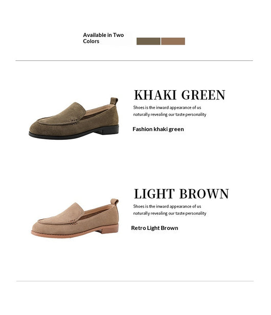 Zapatos Planos Mujer Otoño con Tacón Grueso y Punta Baja - Image 9