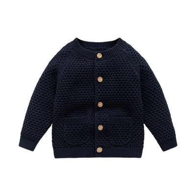 Suéter Abrigo Infantil Cuello Redondo para Otoño e Invierno - Image 5
