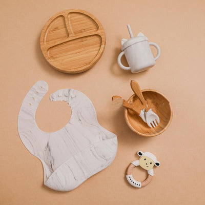 Set Completo de Alimentación Infantil con Plato Inteligente, Babero de Silicona y Accesorios - Image 11
