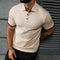 Camisa Manga Corta Jacquard Liso Estilo Europeo Americano para Hombre