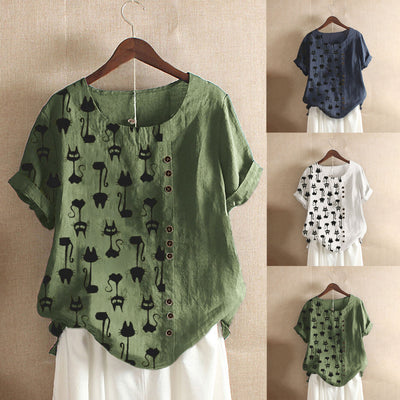 Playera Casual de Moda Europea y Americana con Estampado Moderno - Image 9