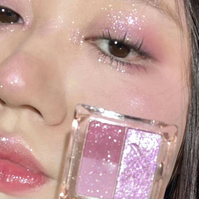Paleta de Sombras Iridiscentes con Lentejuelas Rosa y Púrpura - Image 11