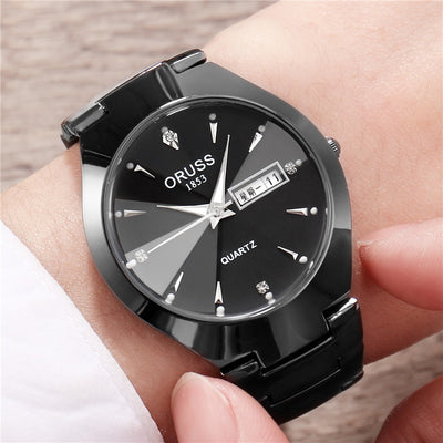 Reloj de Pareja Acero Tungsteno Resistente al Agua - Diseño Moderno para Estudiantes - Image 4