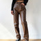 Pantalones de Cuero PU Cintura Alta Ajustados con Efecto Reductor