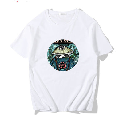Camiseta Manga Corta Hombre Algodón Puro Estilo Náutico Japonés Suelta - Image 8
