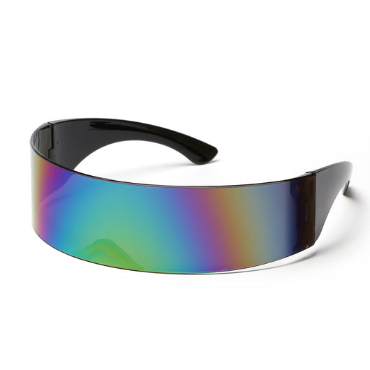 Gafas de Sol Wrap Unisex Marco Negro - Estilo Futurista Oversized - Image 5