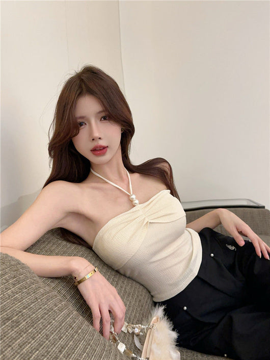 Top Halter Sexy Tubo con Tirantes - Diseño Francés Otoño - Image 17