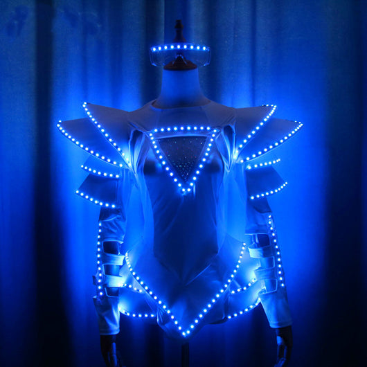 Traje Luminoso de Una Pieza con Falda LED Multicolor - Image 9