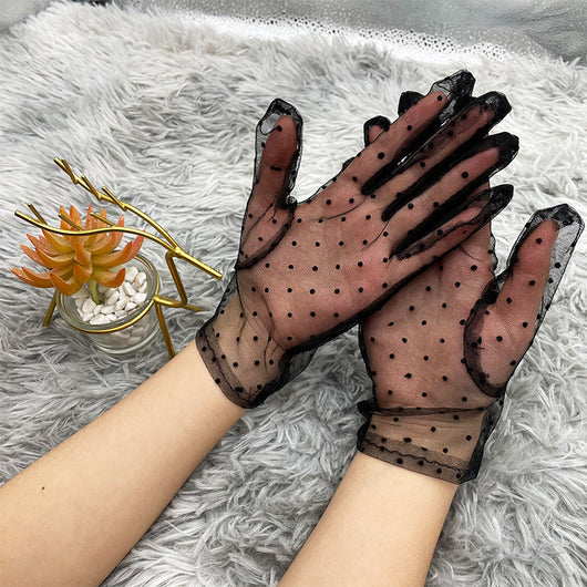 Guantes de Encaje Mesh Protección Solar Ultradelgados - Image 9