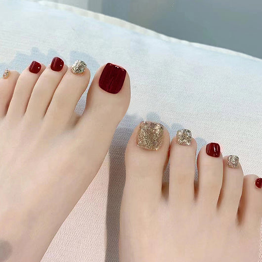 Adhesivos de Uñas Rojo Vino - Diseño Acabado Profesional - Image 12