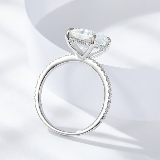 Anillo de Moissanita Radiant 4 Quilates en Plata 925 - Image 4