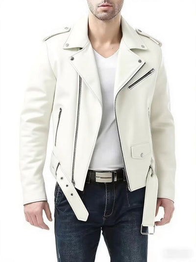 Chaqueta de Cuero PU Slim Fit para Hombre con Cierre de Cremallera - Image 10