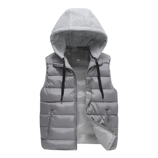 Chaleco Abrigo Invierno Hombre Corte Amplio con Capucha - Image 3