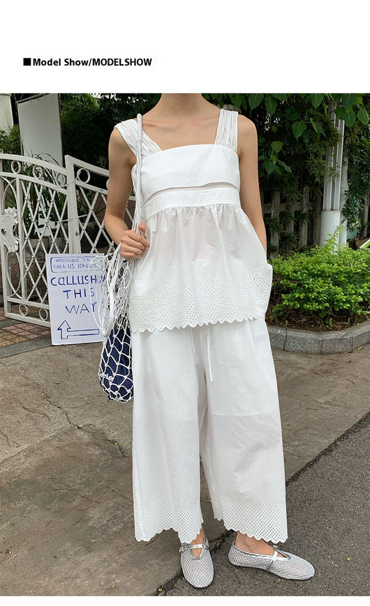 Pantalones Anchos Cropped Bordados para Verano - Casual y Cómodos - Image 15