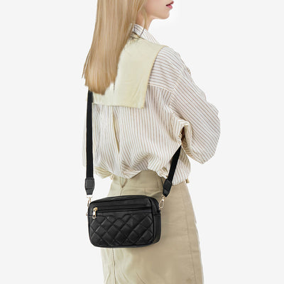 Bolso Bandolera Cuadrado Pequeño con Bordado y Tirador Lateral para Mujer - Image 4