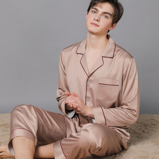 Pijama de Seda para Parejas Primavera Otoño - Image 8