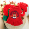Ropa Festiva para Perros y Gatos - Conjunto Rojo Navideño