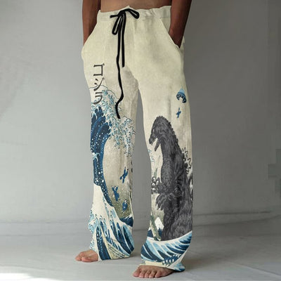 Pantalones Casuales Talla Grande Pierna Ancha para Hombre - Image 9