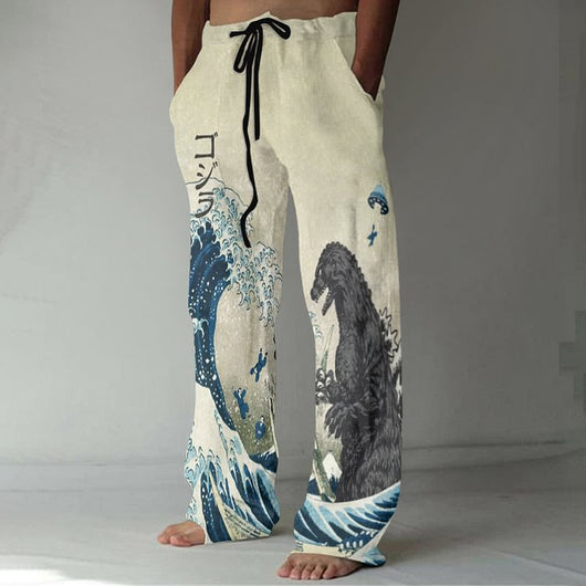 Pantalones Casuales Talla Grande Pierna Ancha para Hombre - Image 9