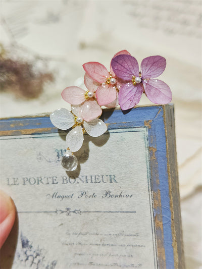 Broche Colgante de Hortensia Eterna en Cristal Blanco - Image 2